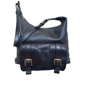 Fossil Cleo Black Leather Hobo Bag